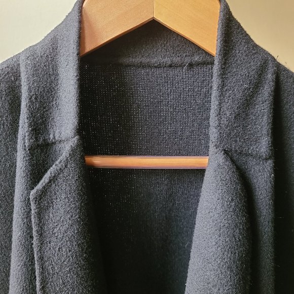 100% Cashmere Coat Saks 5th Ave Black - sz Med - Picture 7 of 16
